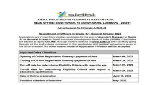 SIDBI Recruitment 2022,sidbi recruitment 2022 assistant manager,sidbi recruitment 2022 eligibility