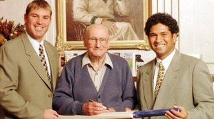 Shane Warne, Don Bradman and Sachin Tendulkar Reuters)