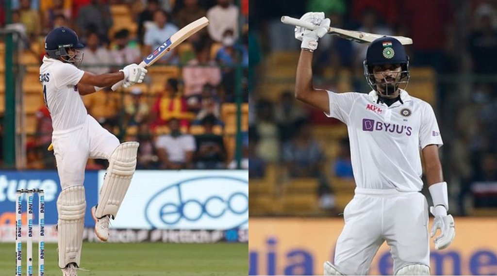 Shreyas Iyer, Twin Fifty Pink Ball Test, Shreyas Iyer Pink Ball Test, IND vs SL Bengaluru Test, India vs Sri Lanka