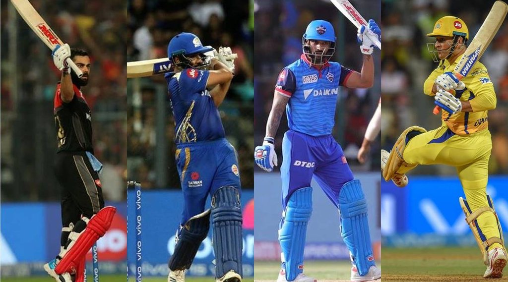 Virat Kohli Rohit Sharma Shikhar Dhawan MAHENDRA SINGH DHONI MS Dhoni IPL 2022 IPL Records