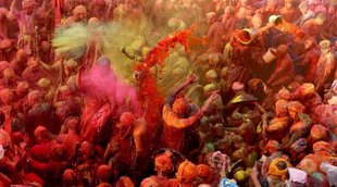 holi 2022, mathura, india