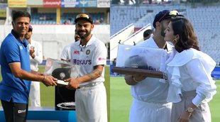 IND vs SL, Virat Kohli 100th test, Rahul Dravid Honors Virat kohli, Virat Kohli Anushka Sharma, Mohali Test