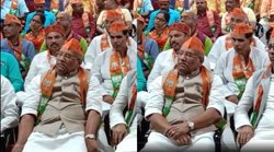 प्रधानमंत्री नरेंद्र मोदी के संबोधन के दौरान झपकी लेते दिखे बिहार के डिप्टी सीएम, यूजर्स ने यूं ली चुटकी