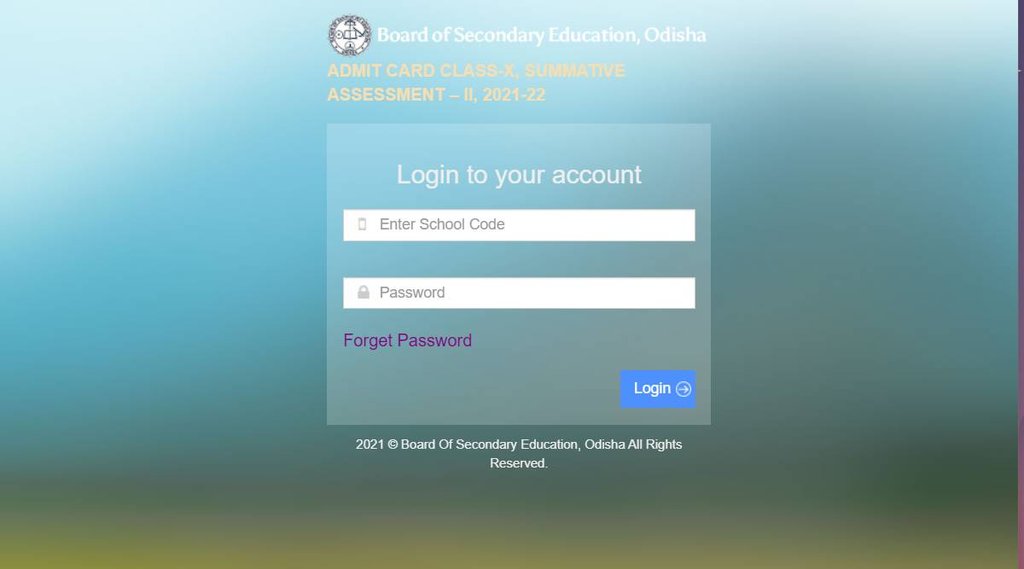 BSE Odisha Admit Card, BSE Odisha HSC SA Admit Card, BSE Odisha HSC Admit Card 2022