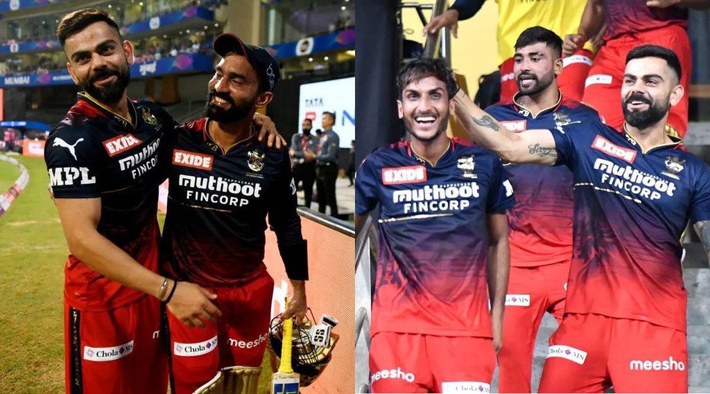 IPL 2022 RR vs RCB Dinesh Karthik Virat Kohli Shahbaz Ahmed Harshal Patel2