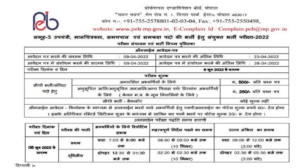 mppeb sub engineer vacancy 2022, MPPEB Sub Engineer Recruitment 2022, MPPEB Sub Engineer bharti 2022