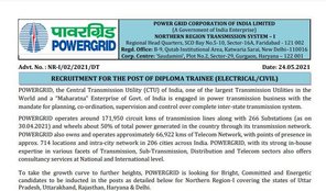 PGCIL Recruitment 2022, pgcil recruitment 2022 notification,pgcil vacancy 2022