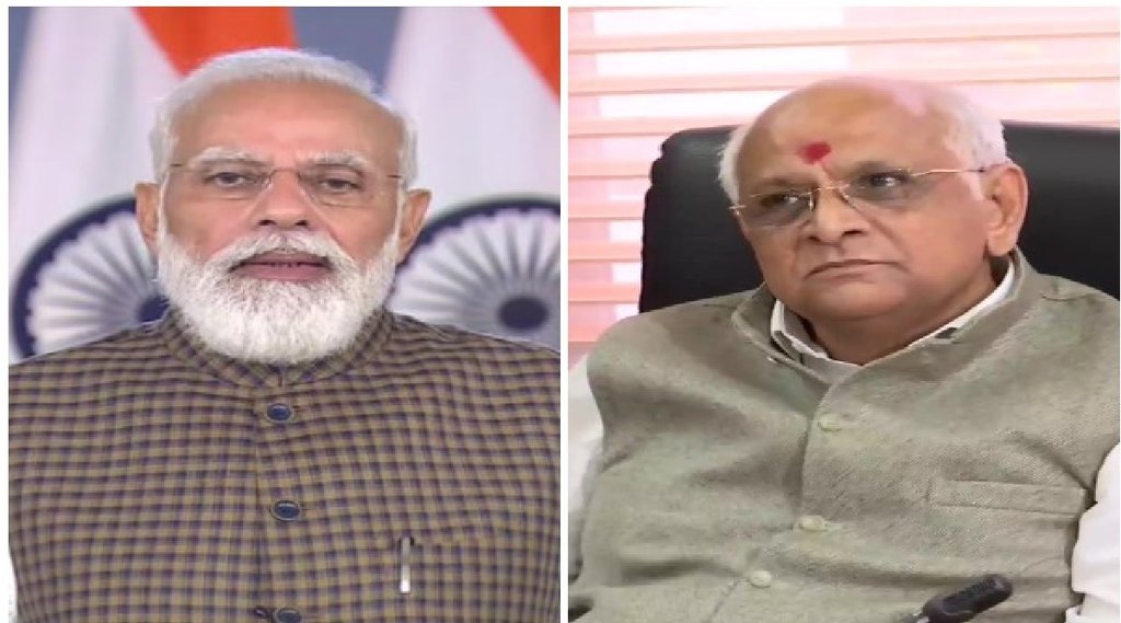 PM Modi writes to Bhupendra Patel|PM lauds Gujarat CM| Narendra Modi writes letter| PM Modi in Gujarat