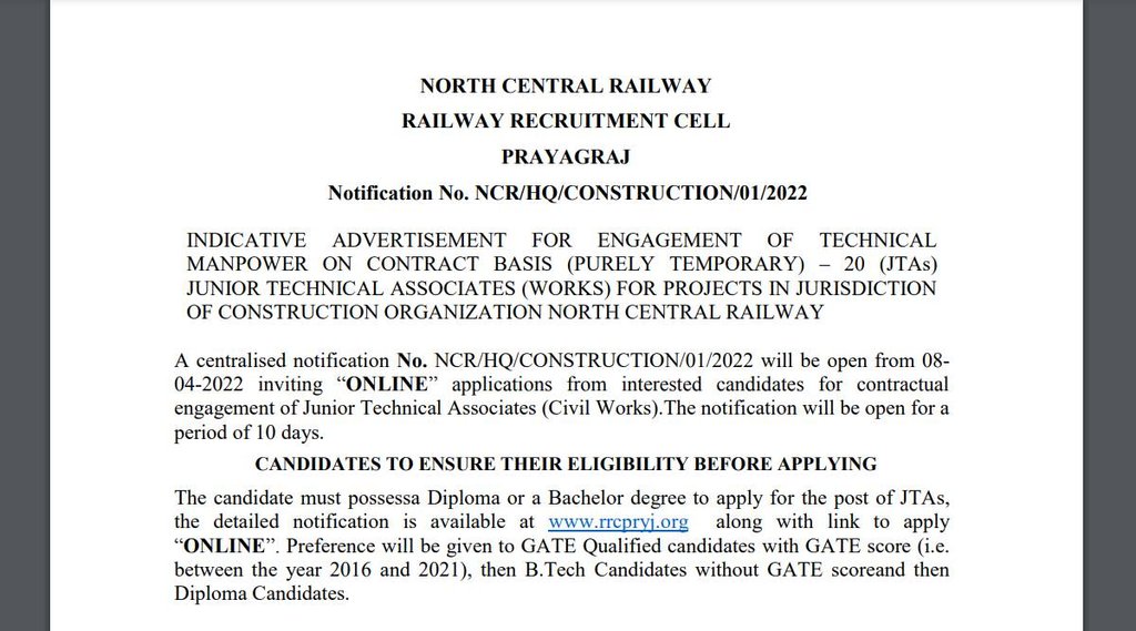Indian Railway, Railway Job, Railway Vacancy 2022 Indian Railway, Railway Job, Railway Vacancy 2022