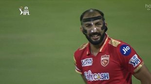Rishi Dhawan bowled a decent little 5th over yielding just 7 runs but his face guard was the talk of the town as netizens wondered what it was