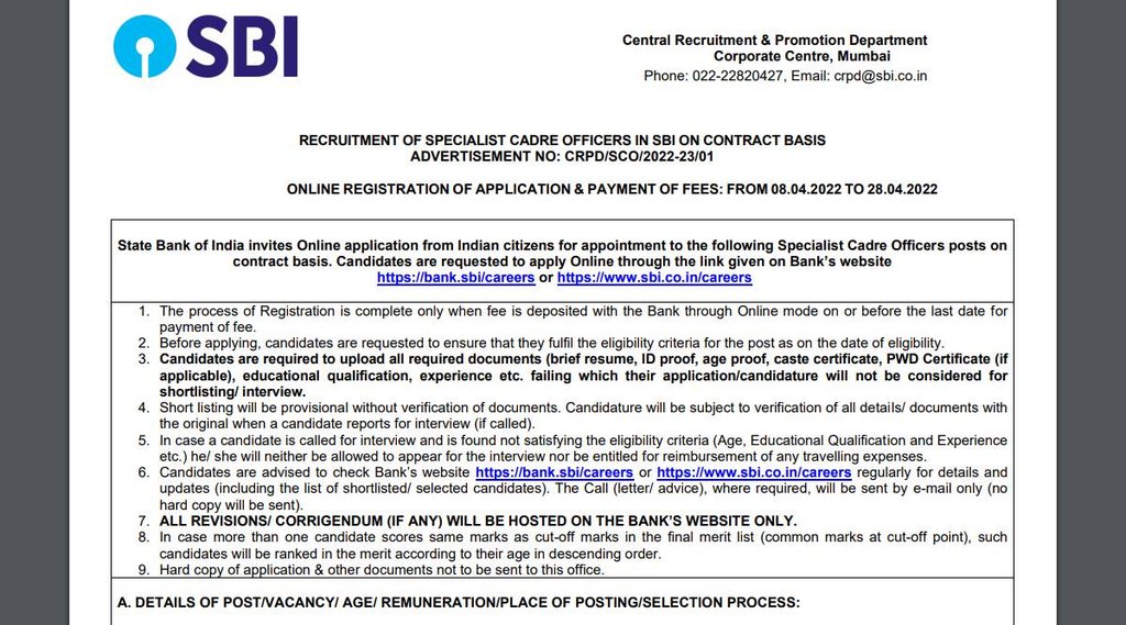 SBI SCO Recruitment, SBI SCO Vacancy, SBI SCO Job SBI SCO Recruitment, SBI SCO Vacancy, SBI SCO Job