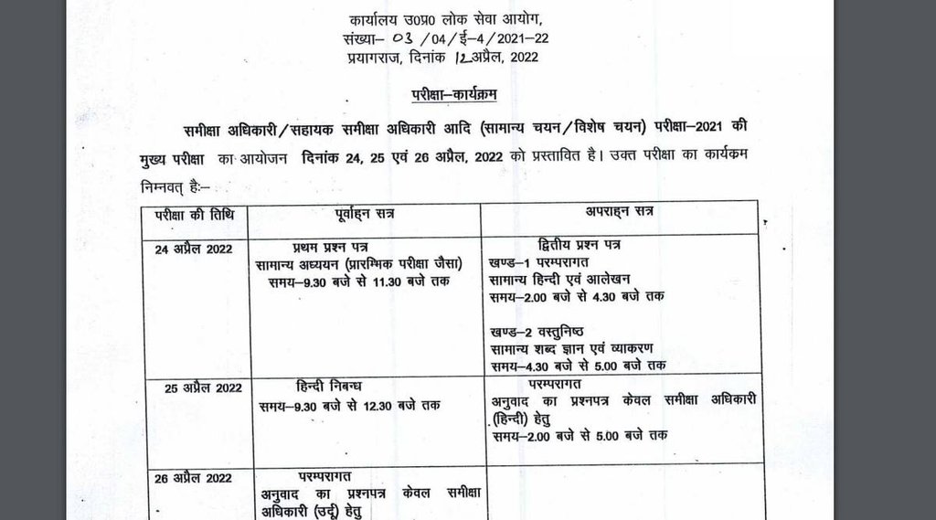 UPPSC RO Exam 2021, UPPSC ARO Exam 2021, UPPSC RO ARO Exam 2021