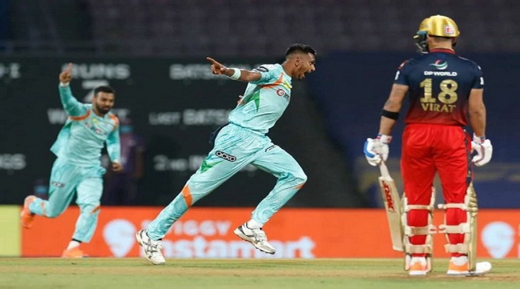 दुष्मंता चामीरा ने विराट कोहली को गोल्डन डक पर आउट किया (फोटो: ANI/iplt20.com)