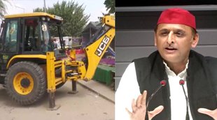 bulldozer, akhilesh yadav