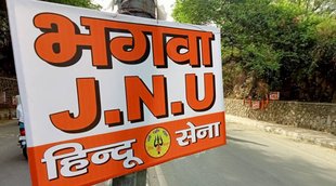 jnu, hindu sena poster, delhi police