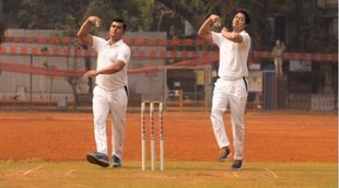 Pravin Tambe (left) and actor Shreyas Talpade Kaun Pravin Tambe