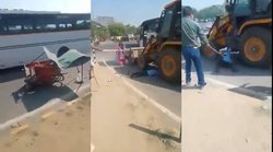 ये राम राज्य की सरकार है – अपना ठेला बचाने के लिए बुलडोजर के नीचे लेट गया दुकानदार तो लोगों ने योगी आदित्यनाथ पर यूं कसा तंज