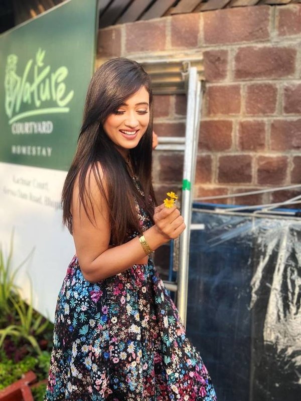 shweta tiwari in floral dress