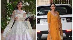 आलिया भट्ट की मेहंदी में ग्लैमरस अंदाज में पहुंची करिश्मा-करीना, अनारकली शूट के साथ खूब जंची गोल्डन जूती, देखें- Photos