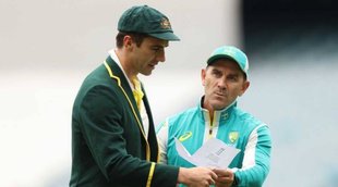 Australia Test team captain Pat Cummins with former coach Justin Langer