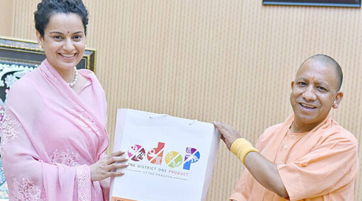 Kangana Ranaut, Yogi Adityanath, Chief Minister of Uttar Pradesh Kangana Ranaut, Yogi Adityanath, Chief Minister of Uttar Pradesh