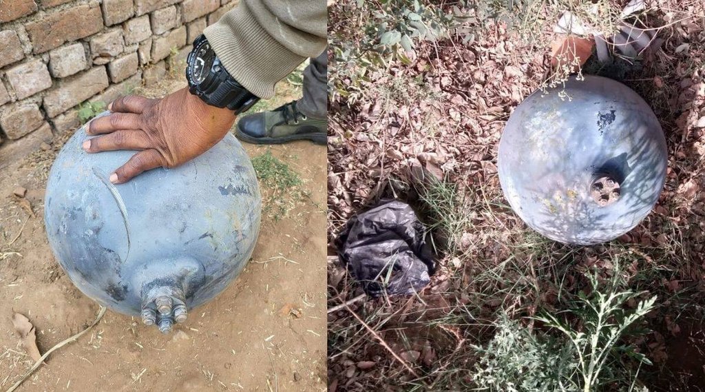 space debris in gujarat|mysterious object falls from sky gujarat|gujarat cillage satellite falls