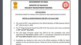 RRB, RRB N TPC, RRB NTPC CBT 2, RRB NTPC CBT 2 Date