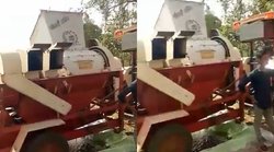 इंडिया से बाहर न जाने पाए यह टेक्नोलॉजी- थ्रेशर की हवा से बारातियों का किया स्वागत तो यूं मजा लेने लगे लोग