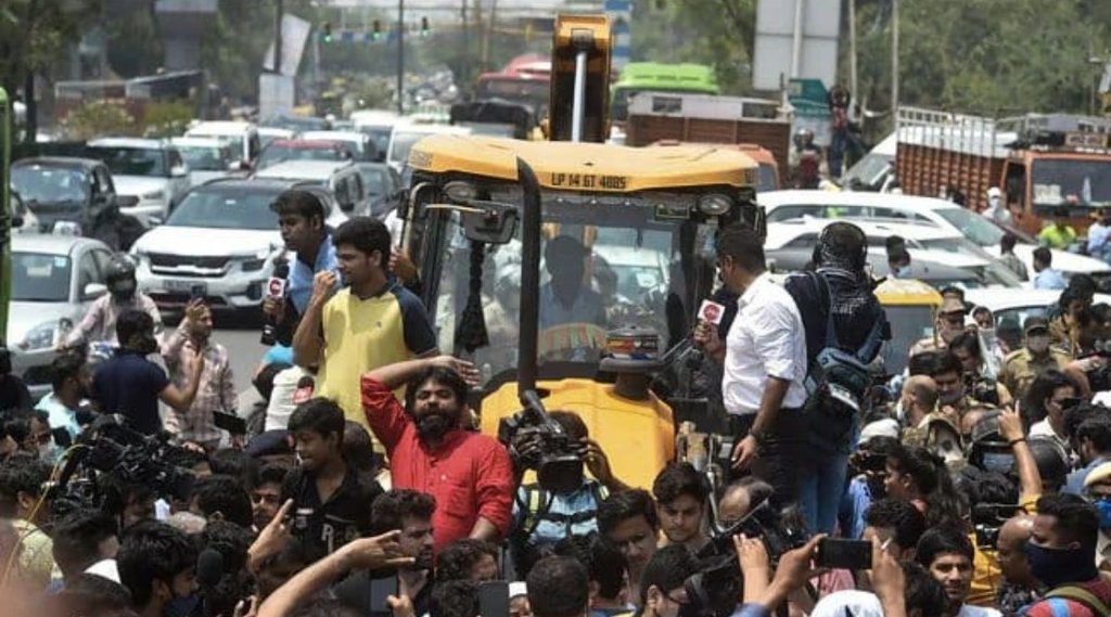bulldozer in shaheen bagh| delhi| okhla|