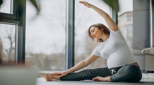 pregnant woman | practicing yoga | Pregnant Lady