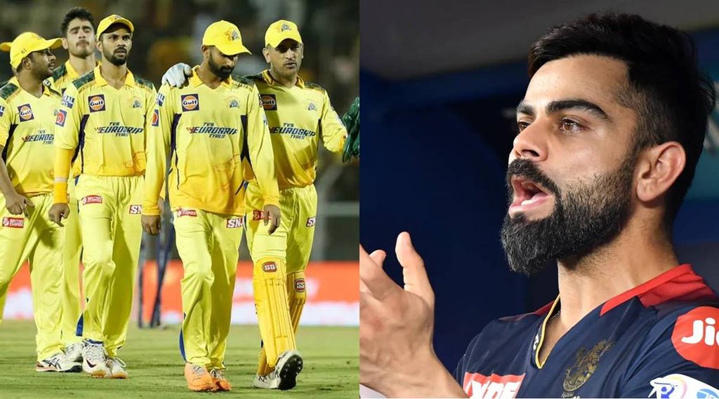 IPL 2022 Virat Kohli MS Dhoni CSK Mitchell Santner RCB Twitter Tweet