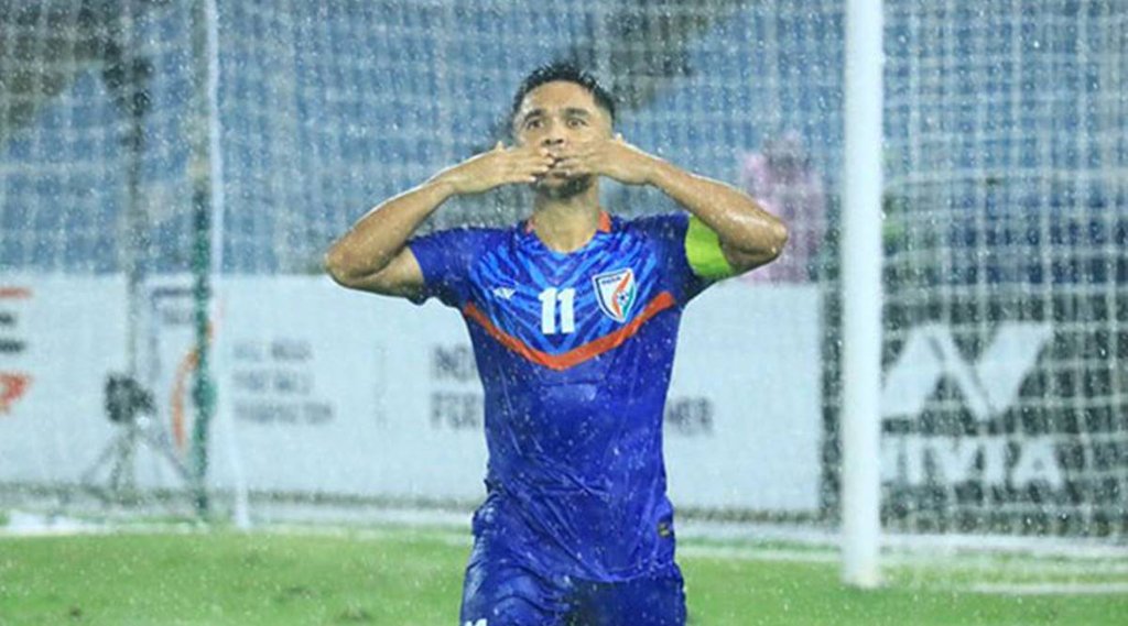 Indian mens football team captain Sunil Chhetri