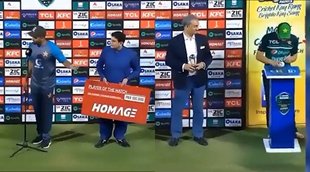 PAK vs WI Babar Azam Man of Match Award Khushdil Shah PAK Batsman Watch Video