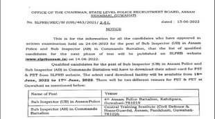 Police SI Result 2022। Police SI Result 2022 Declared। Assam Police SI Result 2022