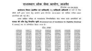 RPSC Statistical Officer Result 2022। RPSC Statistical Officer Exam Result 2022। RPSC Result 2022