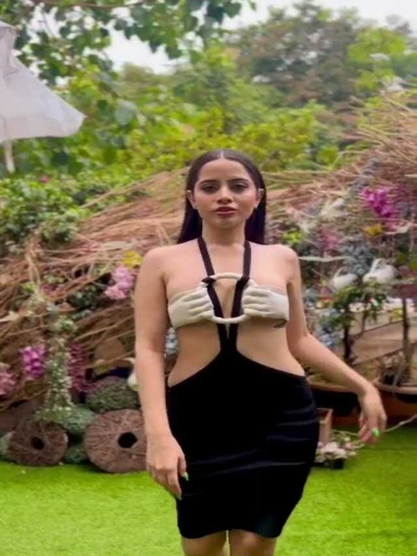 URFI JAVED IN FRONT CUT DRESS