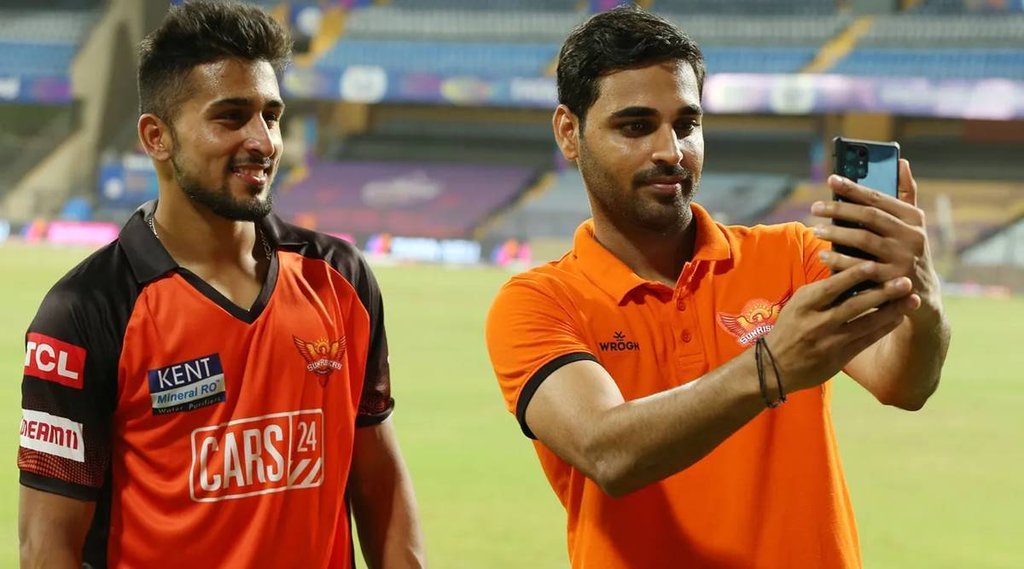 Umran Malik Bhuvneshwar Kumar Jasprit Bumrah Mohammed Shami