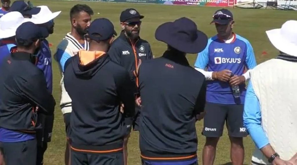 Watch VIDEO IND vs ENG Virat Kohli RETURN LEADER Rahul Dravid Motivational TEAM TALK