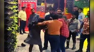 Lucknow Café, Lady beaten man