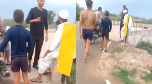 UP | mathura viral video | forced muslim man to chant | bharat mata ki jai | मुस्लिम व्यक्ति से बदसलूकी | मथुरा वायरल वीडियो