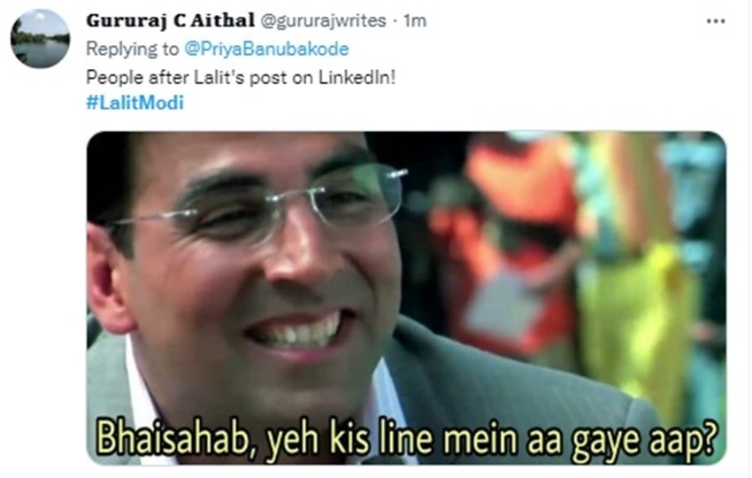 ललित मोदी ने 14 जुलाई को ट्विटर और इंस्टाग्राम पर अपनी और सुष्मिता की तस्वीरें शेयर कर रिलेशनशिप को ऑफिशियल किया था। 