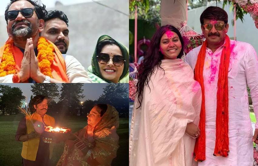 तीनों एक्टर्स शादीशुदा हैं और तीनों की ही पत्नियां लाइमलाइट से दूर रहती हैं। तीनों की पत्नियां हाउसवाइफ हैं। (Read Also: निरहुआ, मनोज तिवारी और रवि किशन, जानिए तीनों दोस्तों में किसकी पत्नी के पास है कितनी संपत्ति)