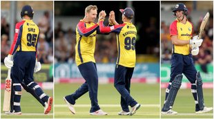 Rohit Sharma Daniel Sams Paul Walter Daniel Lawrence T20 Blast 2022 Essex vs Glamorgan South Group County Ground Chelmsford