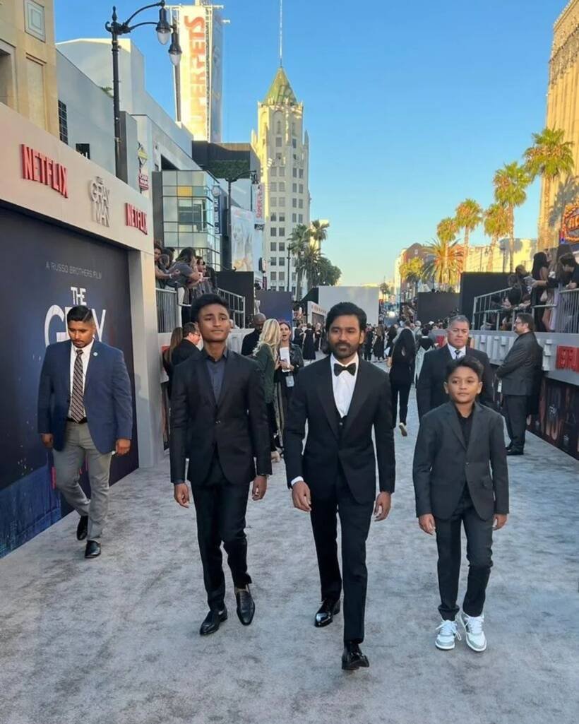 dhanush with sons