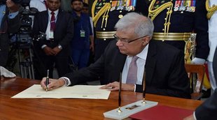 i Lanka's newly elected president Ranil Wickremesinghe