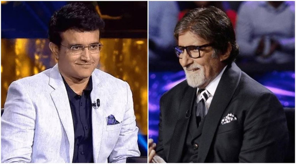 sourav ganguly amitabh bachchan Virender Sehwag KBC Sony TV Sony LIv App