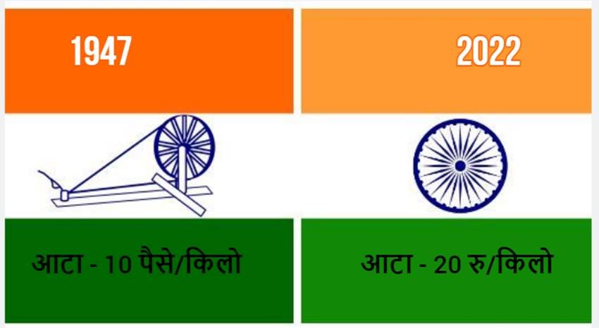 जब हम आजाद हुए तब आटे का रेट 10 पैसे प्रति किलो था। अब यह करीब 20 रुपये प्रति किलो है।