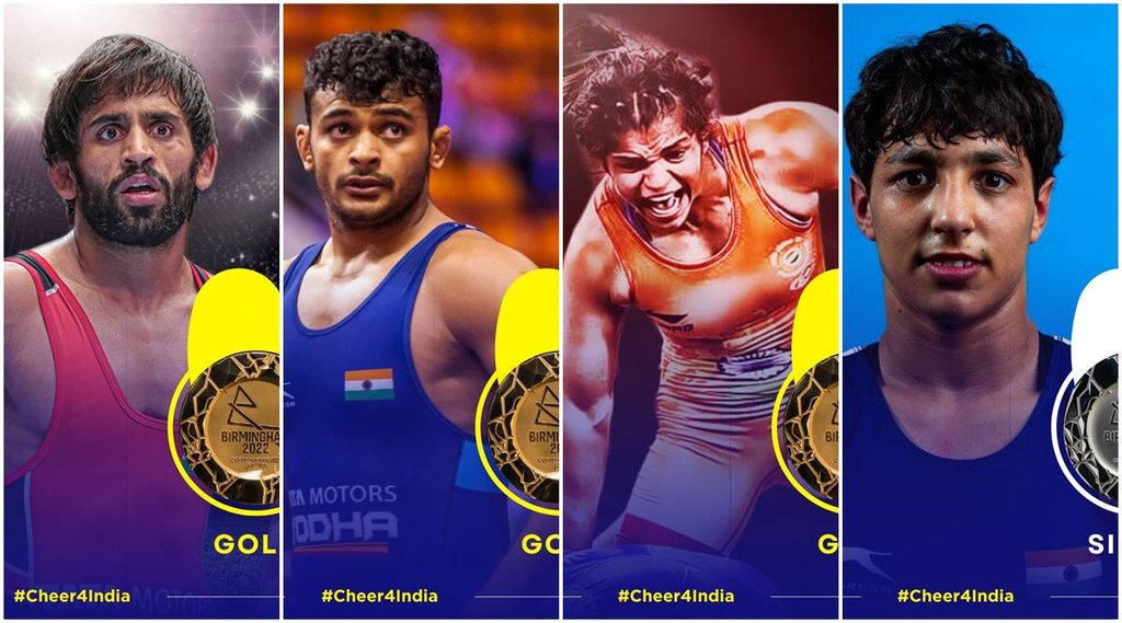 Bajrang Punia Gold Medalist Deepak Punia Gold Medalist SAKSHI Malik Gold Medalist Anshu Malik Silver Medalist