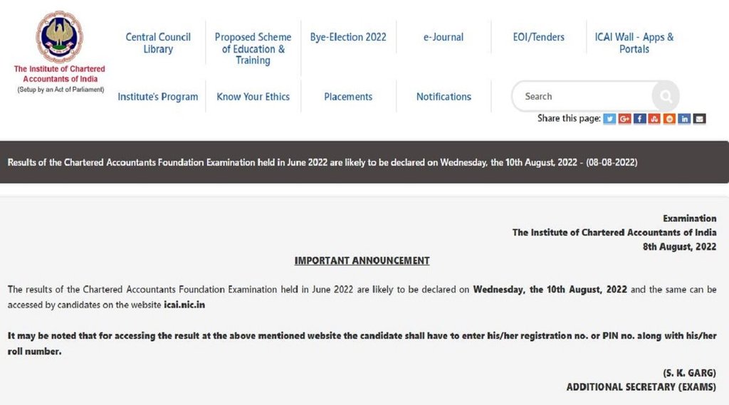 CA Foundation Result 2022, CA Foundation Result 2022 date, CA Foundation Result