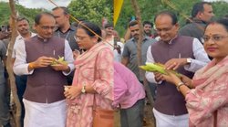 ड्रामा CM, कैमरे पर पत्नी को सड़क किनारे भुट्टा खिलाते दिखे शिवराज सिंह तो भड़के लोग